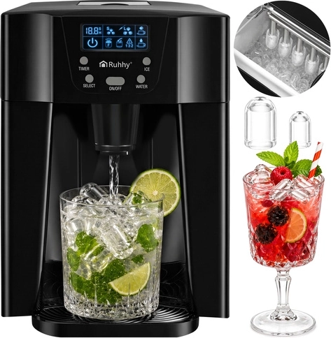 Kompresorový výrobník ľadu Ruhhy 3 l čierny s LCD