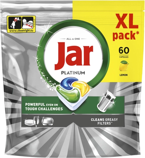 Jar Platinum All in One Lemon tablety do umývačky riadu 60 ks