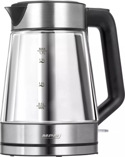 Sklenená rýchlovarná kanvica 1,7 l mcz-122 s modrým podsvietením