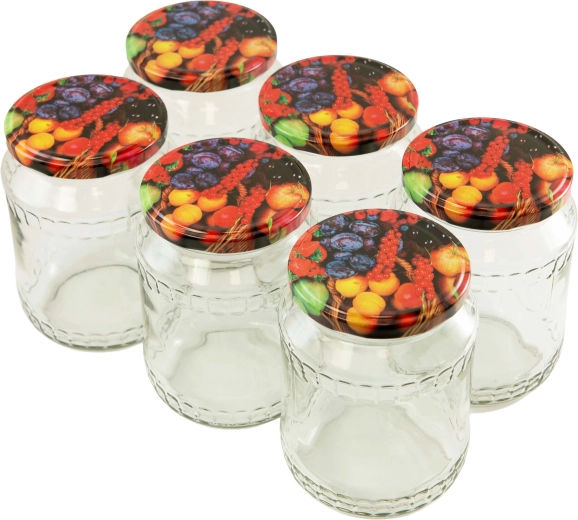 Sada zaváracích pohárov 720 ml s viečkami 82 mm, 6 ks