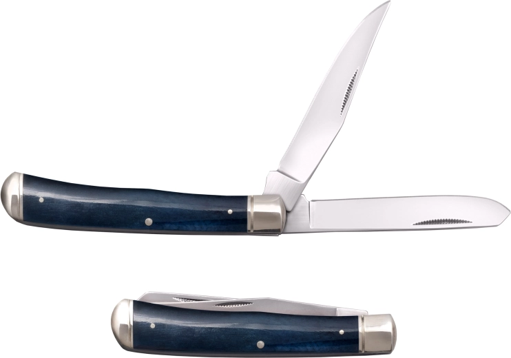 Cold Steel Trapper Blue – vreckový nôž s 2 čepeľami, modrá kosť, 8,4 cm