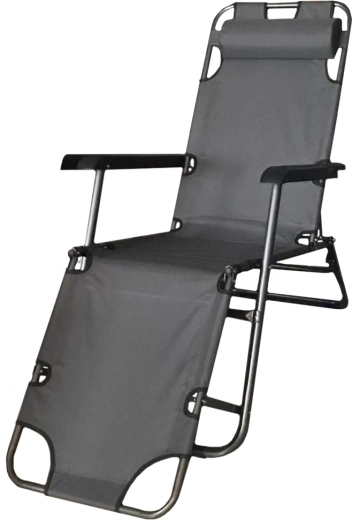 Skladacie ležadlo Riviera Black MalTec