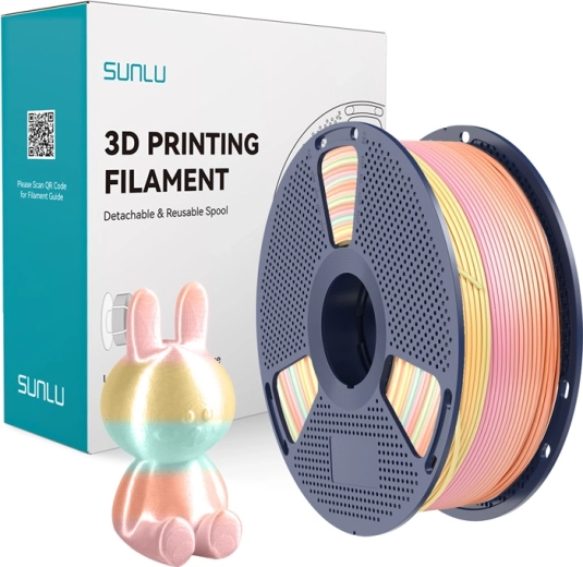 Sunlu PLA+ hodvábny filament dúhový 1,75 mm 1 kg