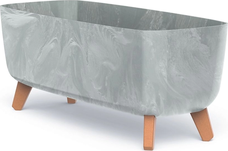 Kvetináč Gracia Case betónový efekt 58 cm, sivý