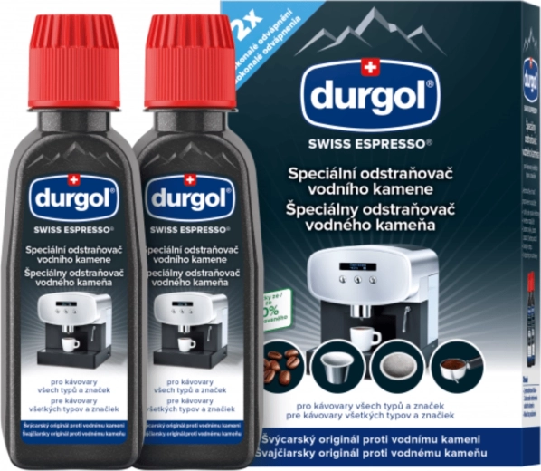 Durgol Swiss Espresso odstraňovač vodného kameňa pre všetky kávovary 2×125 ml