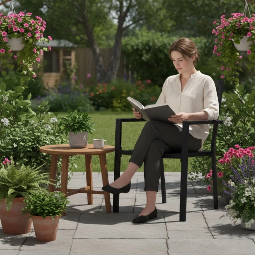 Pohodlie vďaka širokému sedáku a podrúčkam