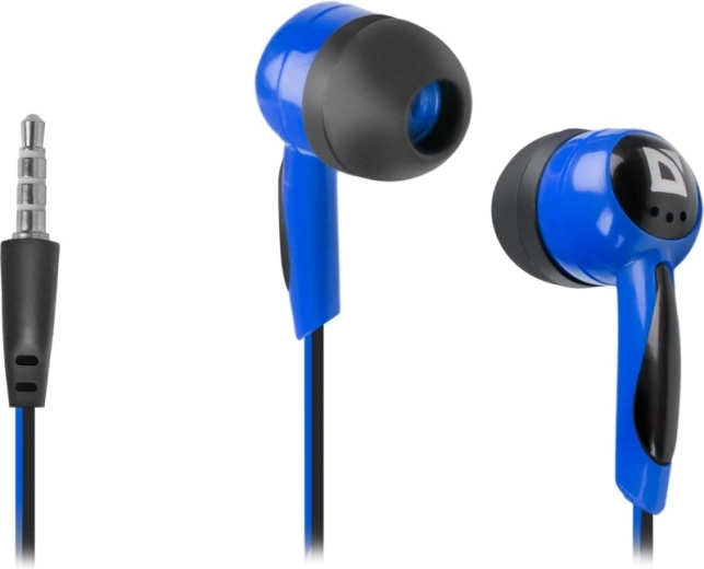 Drôtové slúchadlá do uší DEFENDER Basic 604 čierno‑modrá