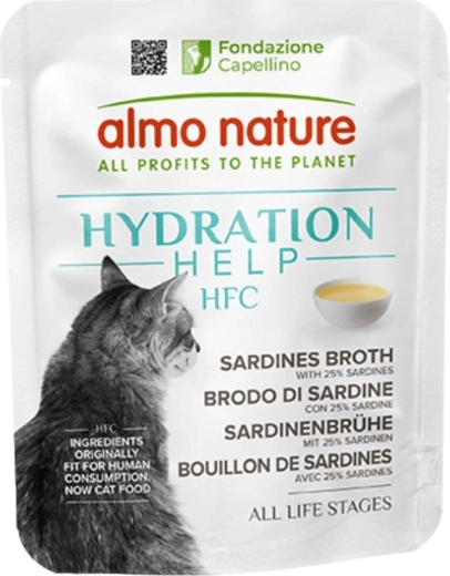 Almo Nature HFC Hydratation Help – sardinkový vývar pre mačky 50 g