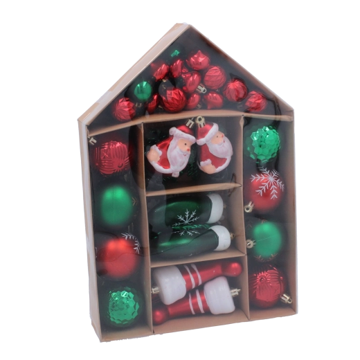 Kompletný mix 66 dekorácií pre harmonický stromček