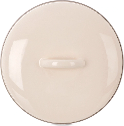 Smaltovaná krémová pokrievka 19 cm