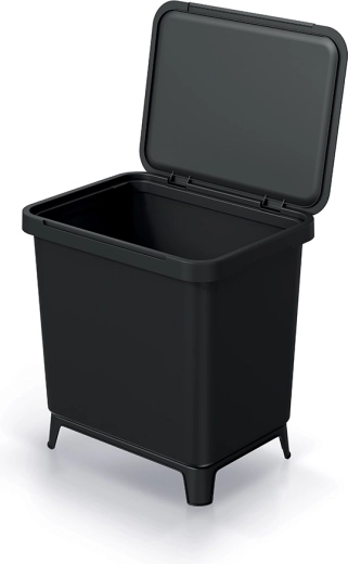 Odpadkový kôš Systema 29 l z recyklovaného plastu – čierny