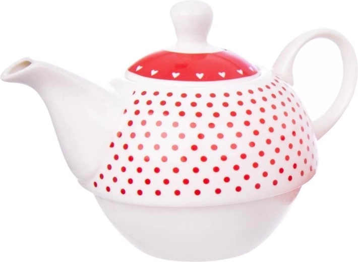 Romantický dizajn s bodkami a srdcami