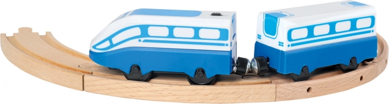 Bino vysokorýchlostný vlak na batérie pre drevené koľaje