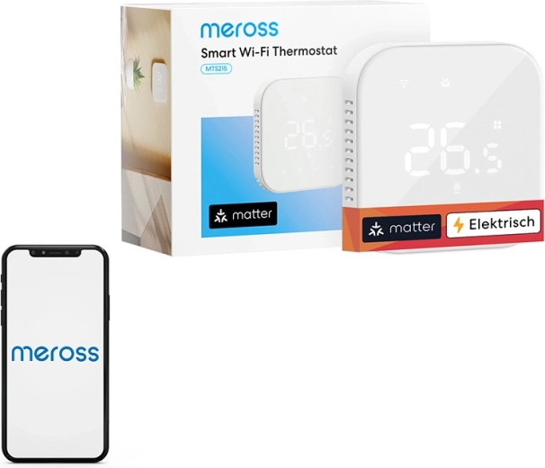 Inteligentný Wi‑Fi termostat pre podlahové vykurovanie MEROSS MTS215MA (Matter)