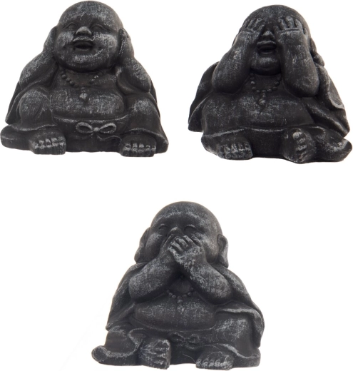 Keramická dekorácia sediaci Budha 8 × 7 × 8 cm (mix 3 variantov)