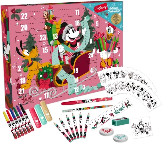 Adventný kalendár DISNEY MINNIE – kreatívna sada písacích potrieb