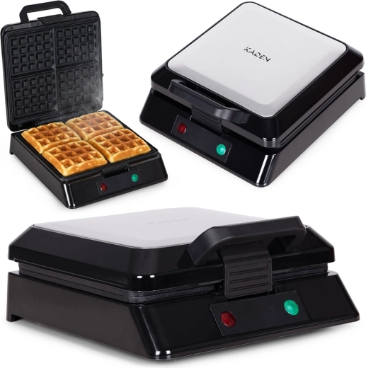 Vaflovač pre 4 veľké wafle s nepriľnavým povrchom 1080–1300 W KADEN