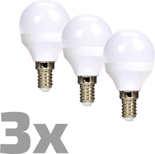 LED žiarovka Ecolux miniglobe E14 6 W 3000 K 450 lm (3-pack)