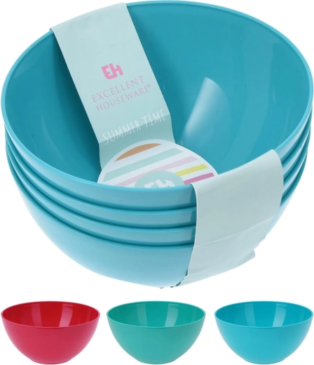 Plastové misky 13,7 cm – mix farieb, sada 4 ks