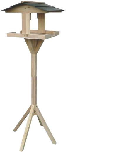 Drevené kŕmidlo pre vtáky na stojane 100 cm