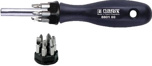 Magnetický skrutkovač so sadou 12 nadstavcov
