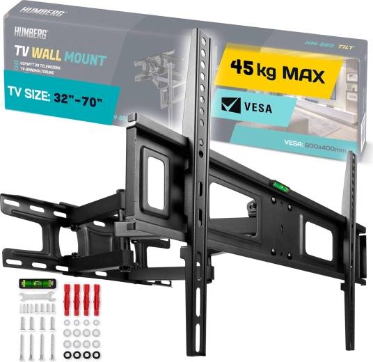Nástenný držiak na TV 32–70" Humberg, nosnosť 45 kg