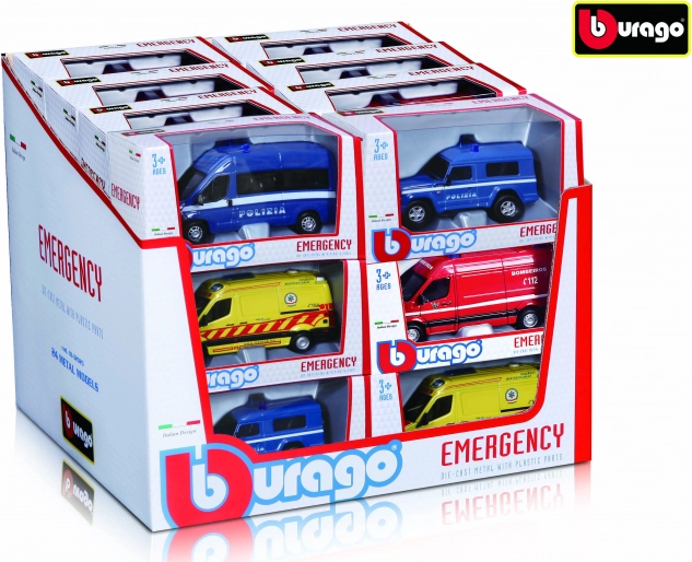 Bburago 1:50 Asortiment záchranných vozidiel