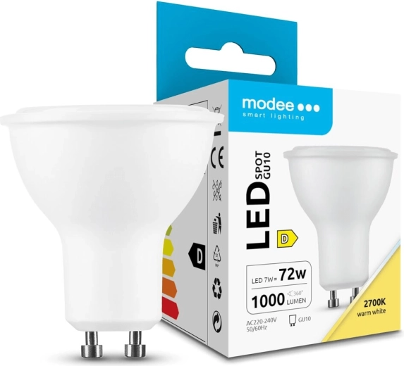 LED bodová žiarovka 7 W GU10 teplá biela 1000 lm MODEE