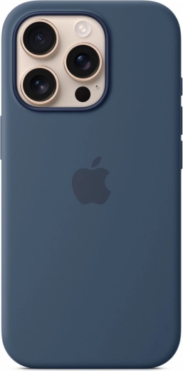 Silikónové puzdro MagSafe pre iPhone 16 Pro - denim
