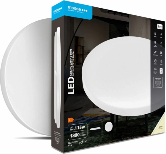 Modee Lighting LED stropné svietidlo B106, okrúhle 18 W, 4000 K, 1850 lm