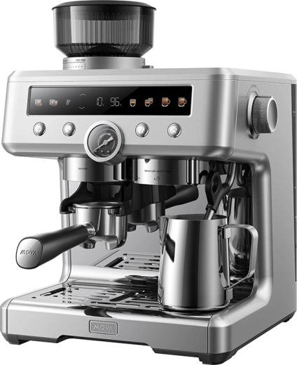 Espresso kávovar MOVA S20 Pro s mlynčekom – strieborný