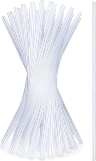 Priehľadné slamky 22 cm, 50 ks