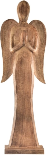Dekoratívna figúrka anjela v odtieni mango 78 cm