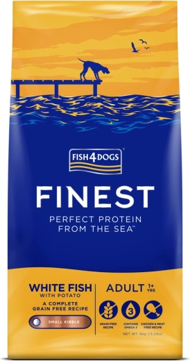 Fish4Dogs Finest malé granuly pre dospelých psov biela ryba a zemiaky 6 kg