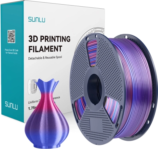 Sunlu PLA+ Silk filament dúha 02 1,75 mm 1 kg