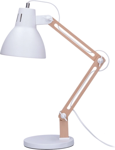 Solight stolná lampa Falun E27 biela