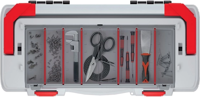 Organizácia drobného materiálu s nastaviteľnými prepážkami