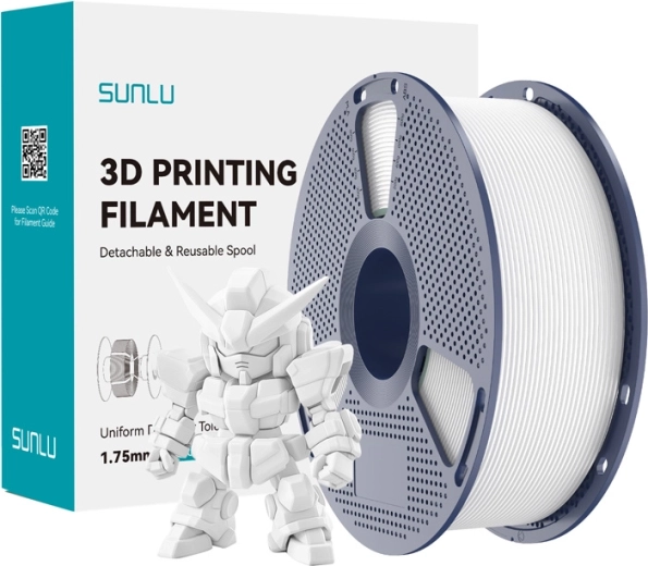 Sunlu PLA+ 2.0 filament 1,75 mm biely