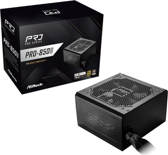 Napájací zdroj ASRock pro series 850 W 80 plus gold (nemodulárny)