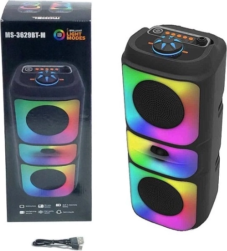 Kompaktný Bluetooth reproduktor s FM rádiom a RGB LED podsvietením