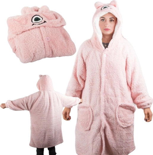 Hrejivá oversize mikina deka s kapucňou