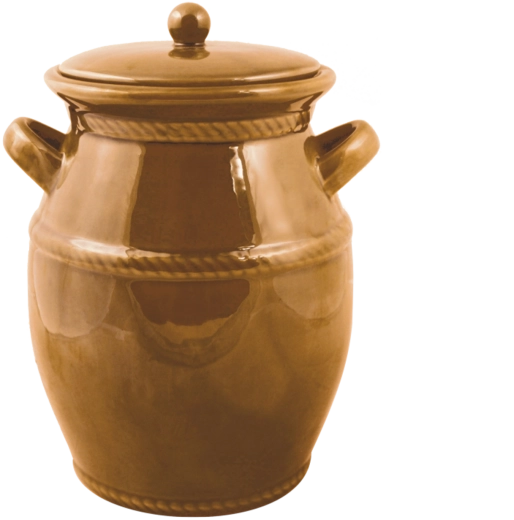Keramická kvasná nádoba s medovou glazúrou 4 l