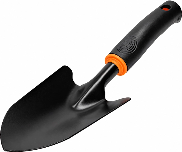 Široká kovová záhradná lopatka na presádzanie a sadenie rastlín 31 cm