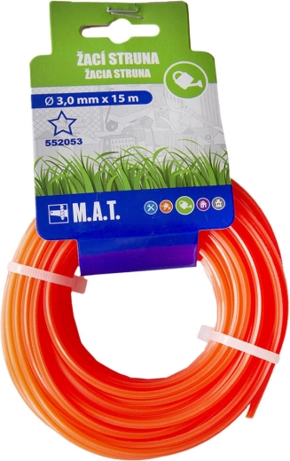 Náhradná vyžínacia struna hviezda 3,0 mm × 15 m, oranžová