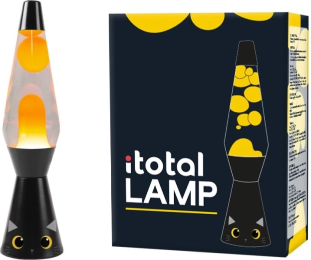 Lávová lampa čierna mačka