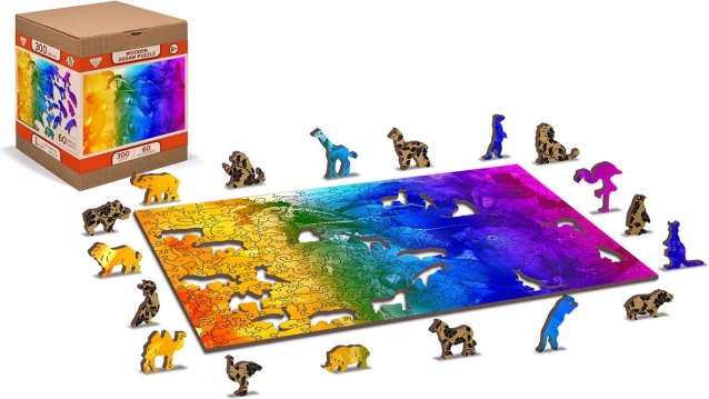 Drevené puzzle Vtáčí raj 2v1