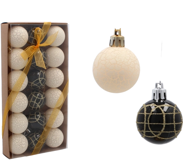 Sada sklenených vianočných gulí 4 cm – ružové, matné a lesklé, 18 ks