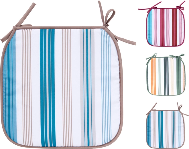 Podsedák na záhradnú stoličku pruhovaný 38 × 38 cm (polyester, mix farieb)
