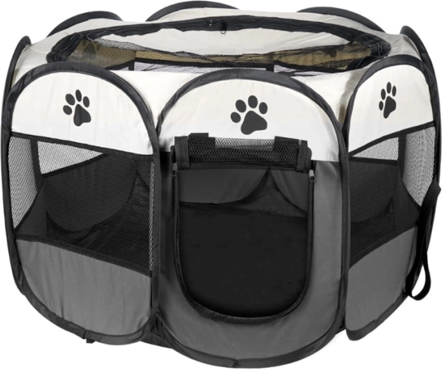 Skladacie hrazenie pre psy a mačky - sivá