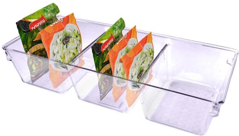 Plastový organizér s 3 priehradkami 34 × 15 × 7,5 cm